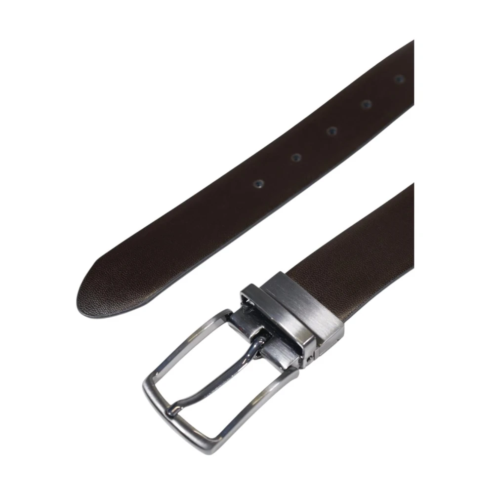 Guess Bruine Leren Riem Klassieke Stijl Brown Heren