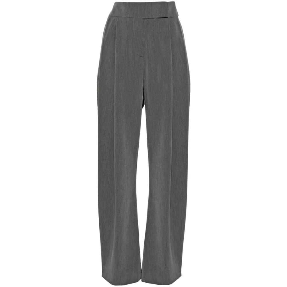 Pinko Grijze Wijde Broek met Plooien Gray Dames