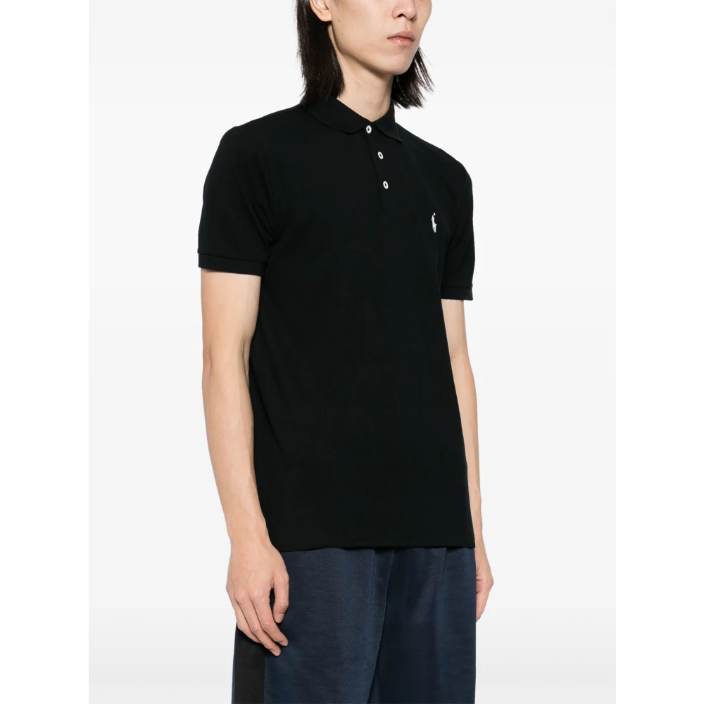 Polo Ralph Lauren Slim Fit Katoen Mesh Polo Shirt Black Heren