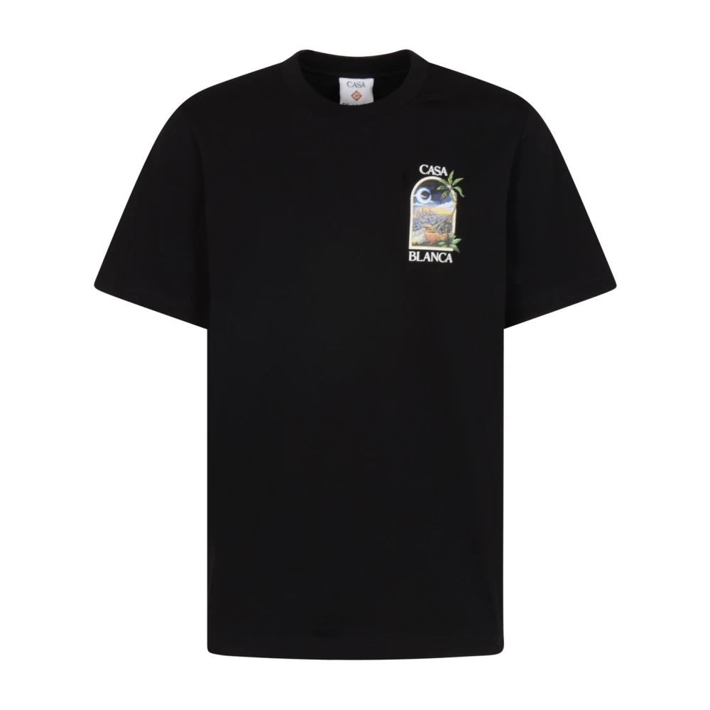 Casablanca Nacht Bedrukt T-shirt Black Heren