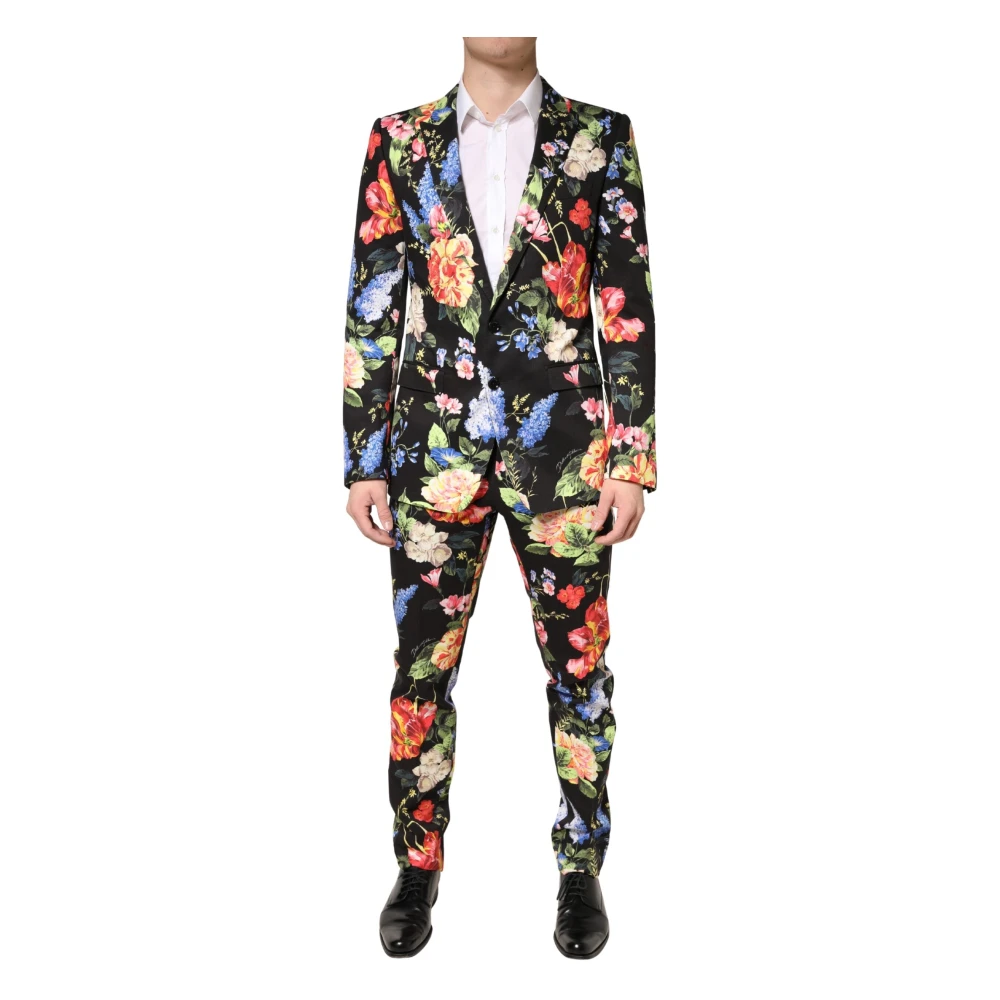 Dolce & Gabbana Single Breasted Suits, Male, M, Martini 2 Piece Suit Multicolor