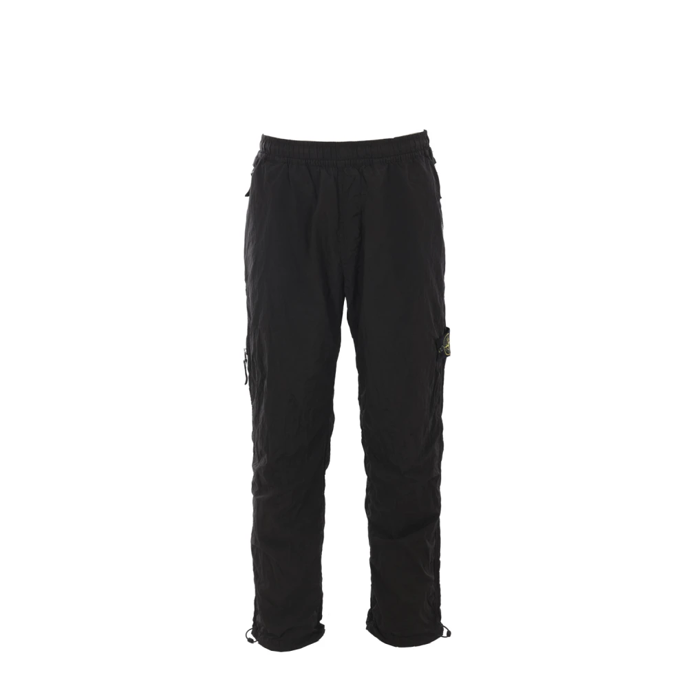 Stone Island Zwarte joggingbroek met elastische taille Black Heren