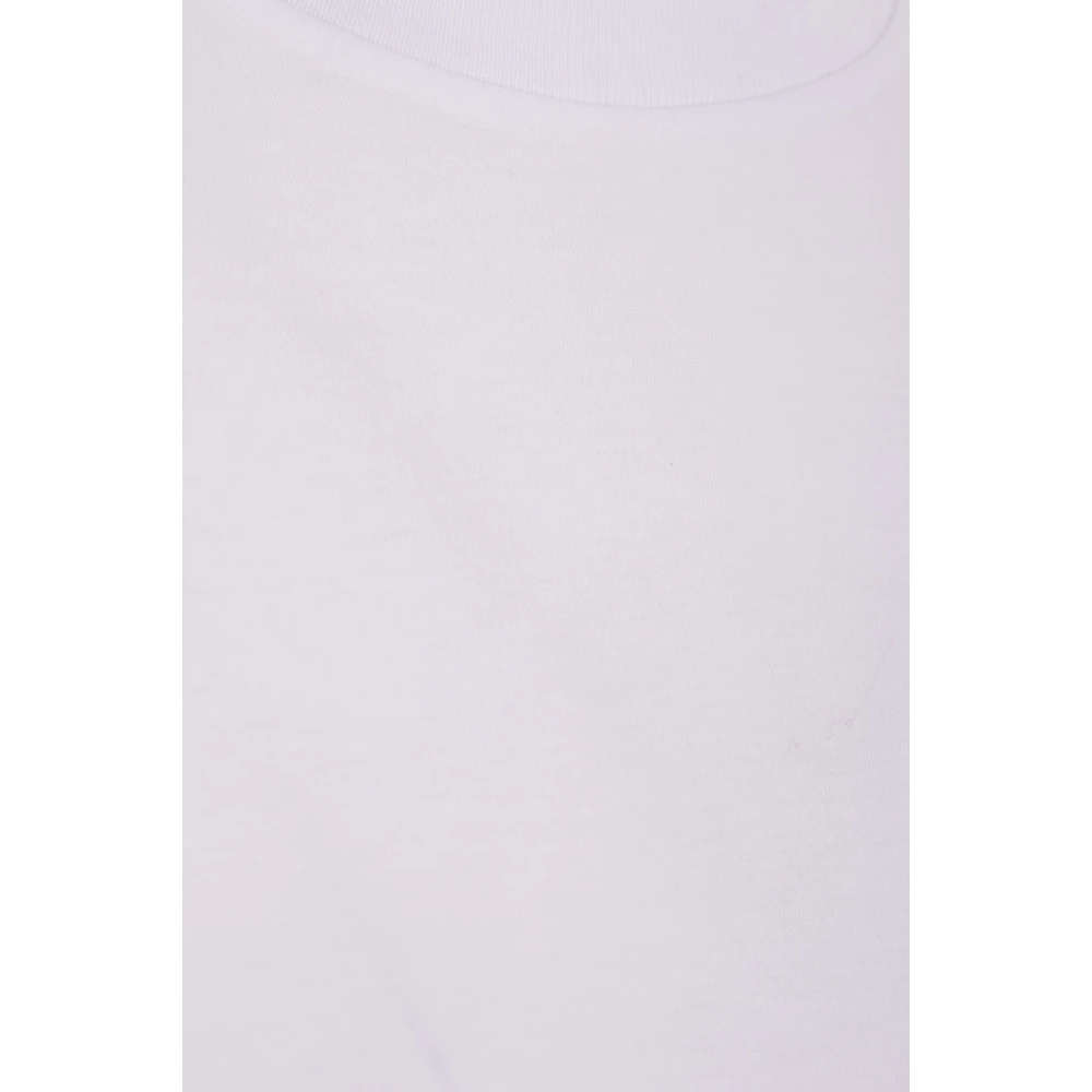 Max Mara Witte Katoenen T-shirt met Borduurwerk White Dames