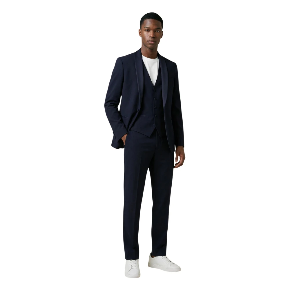 Mulish Men's Blue Single Breasted Suits, 2XL, Monetraso Suit