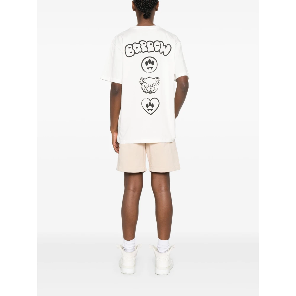 Barrow Off White Jersey T-Shirt White Heren