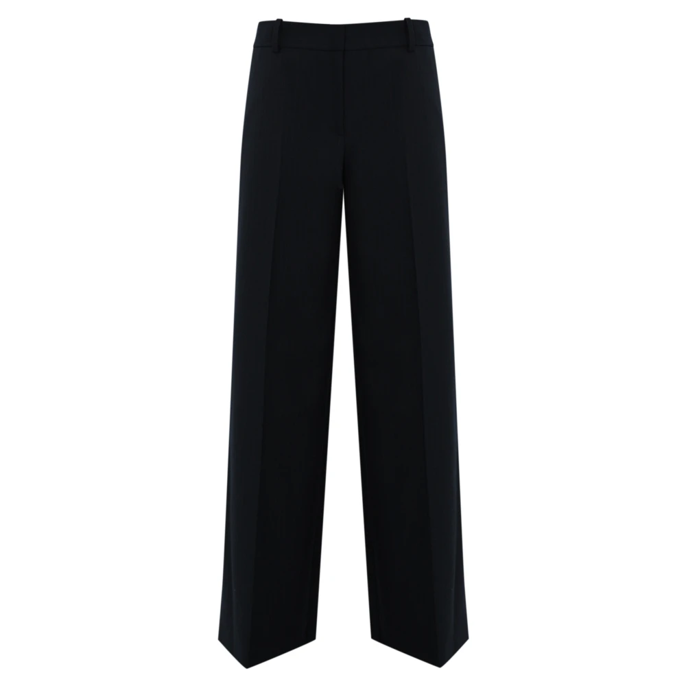 Pinko Wijde Pijp Wollen Broek Black Dames