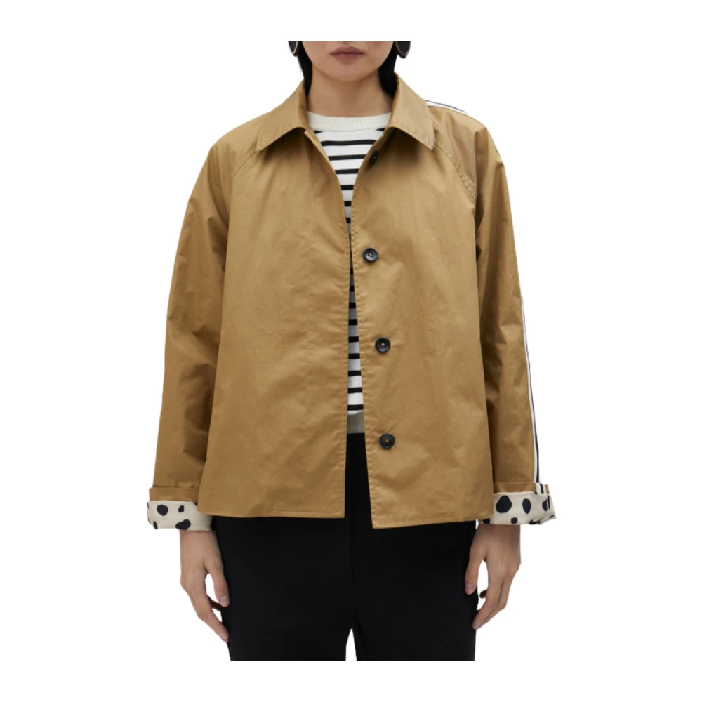 Lola Casademunt Kort trenchcoat med justerbar snodd Brown, Dam