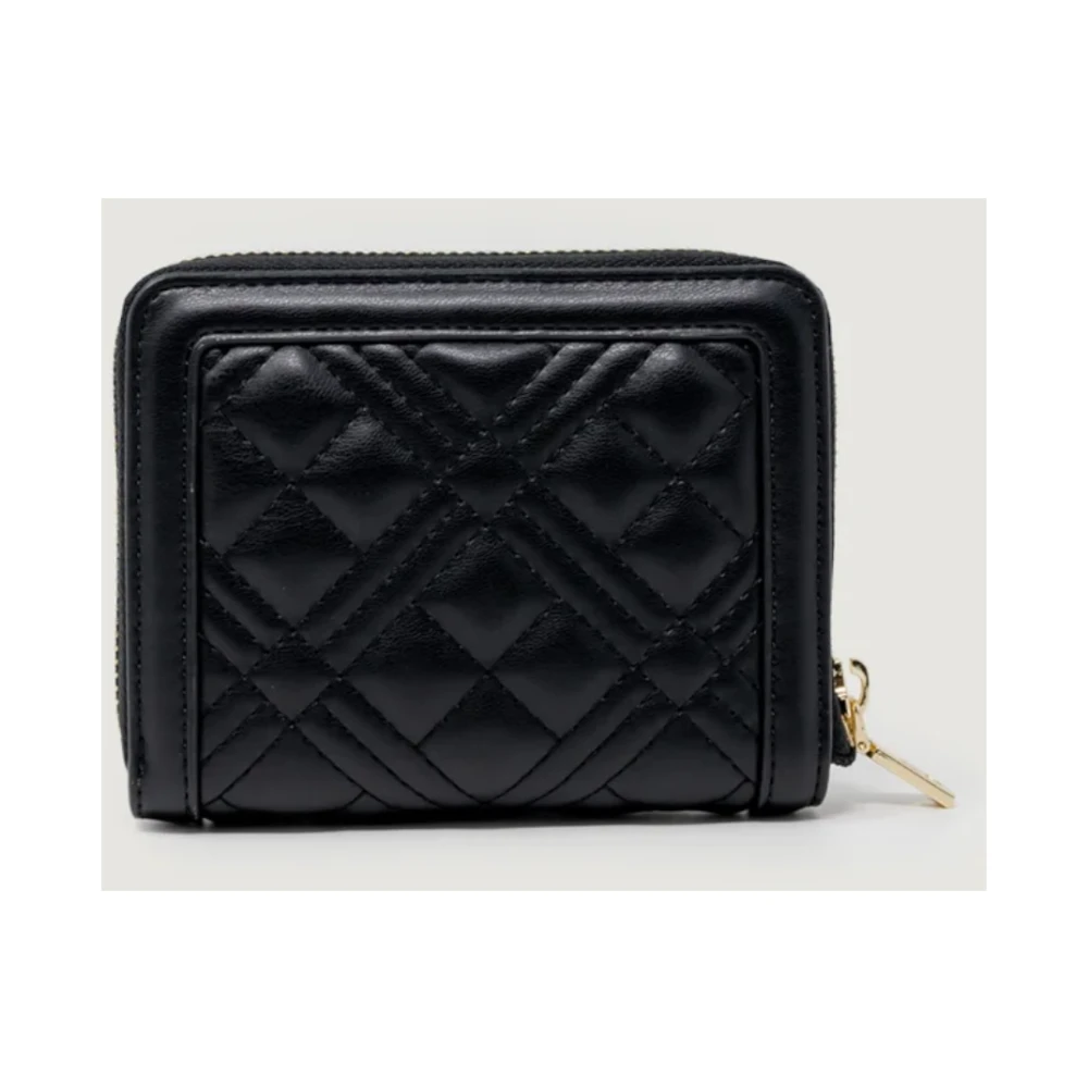 Love Moschino Zwarte Portemonnee met Logo Letters Black Dames