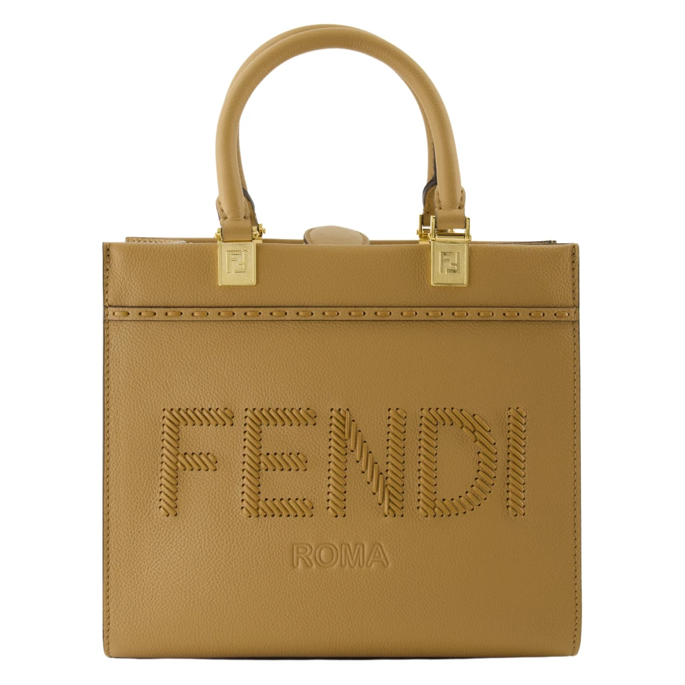 Fendi Bruine Sunshine Shopper Beige Dames