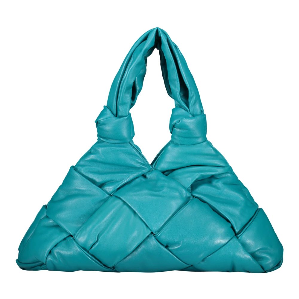 Bottega Veneta Gewatteerde Lock Leren Schoudertas Green Dames
