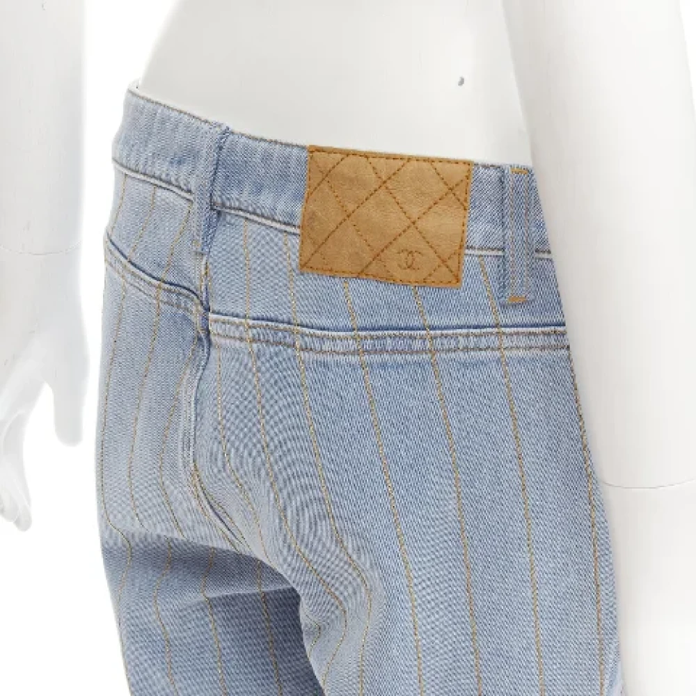 Chanel Vintage Begagnade Blå Bomull Chanel Jeans Blue, Dam