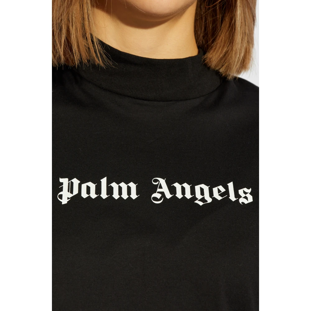 Palm Angels T-shirt met logo Black Dames