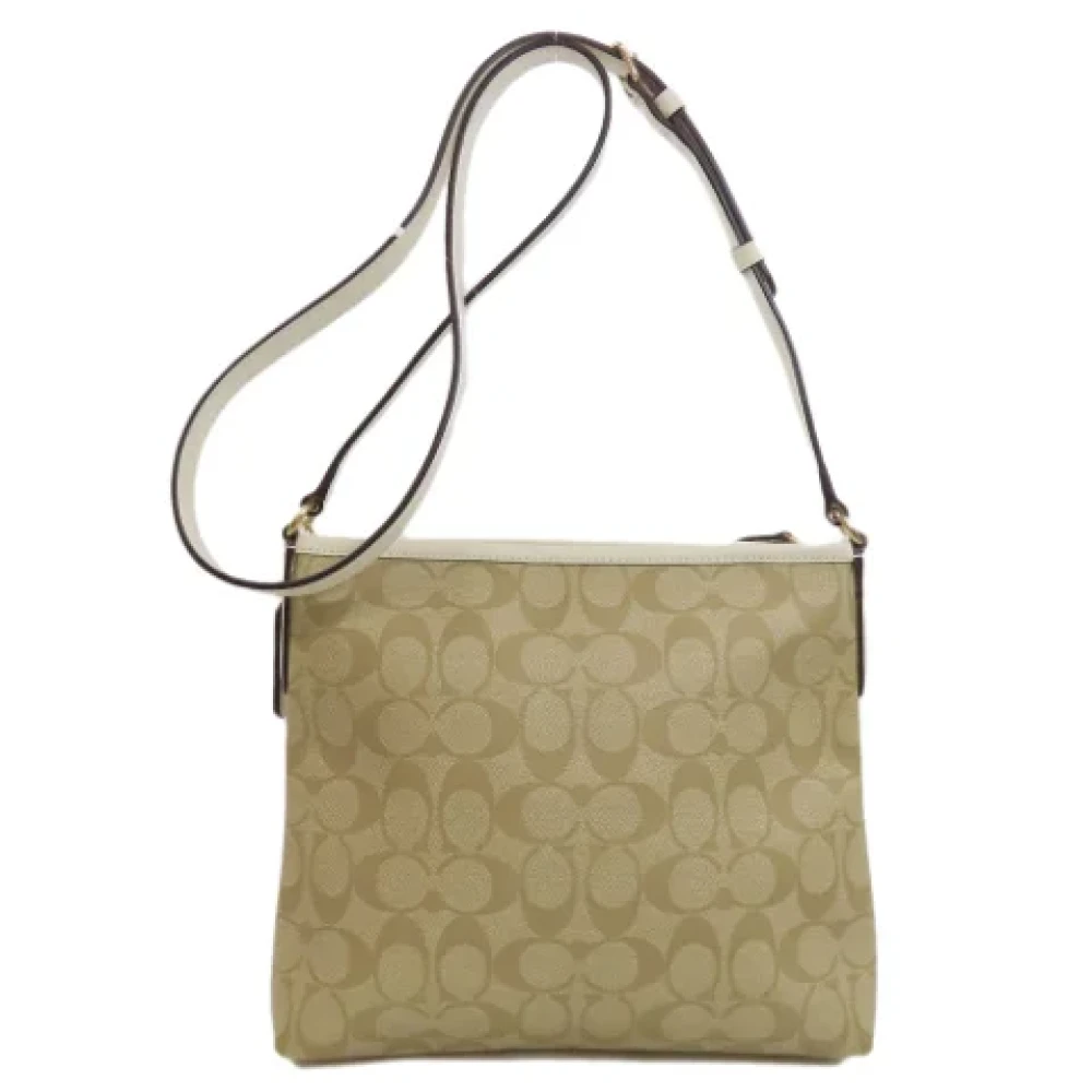 Coach Pre-owned Plastic shoulder-bags Beige Dames