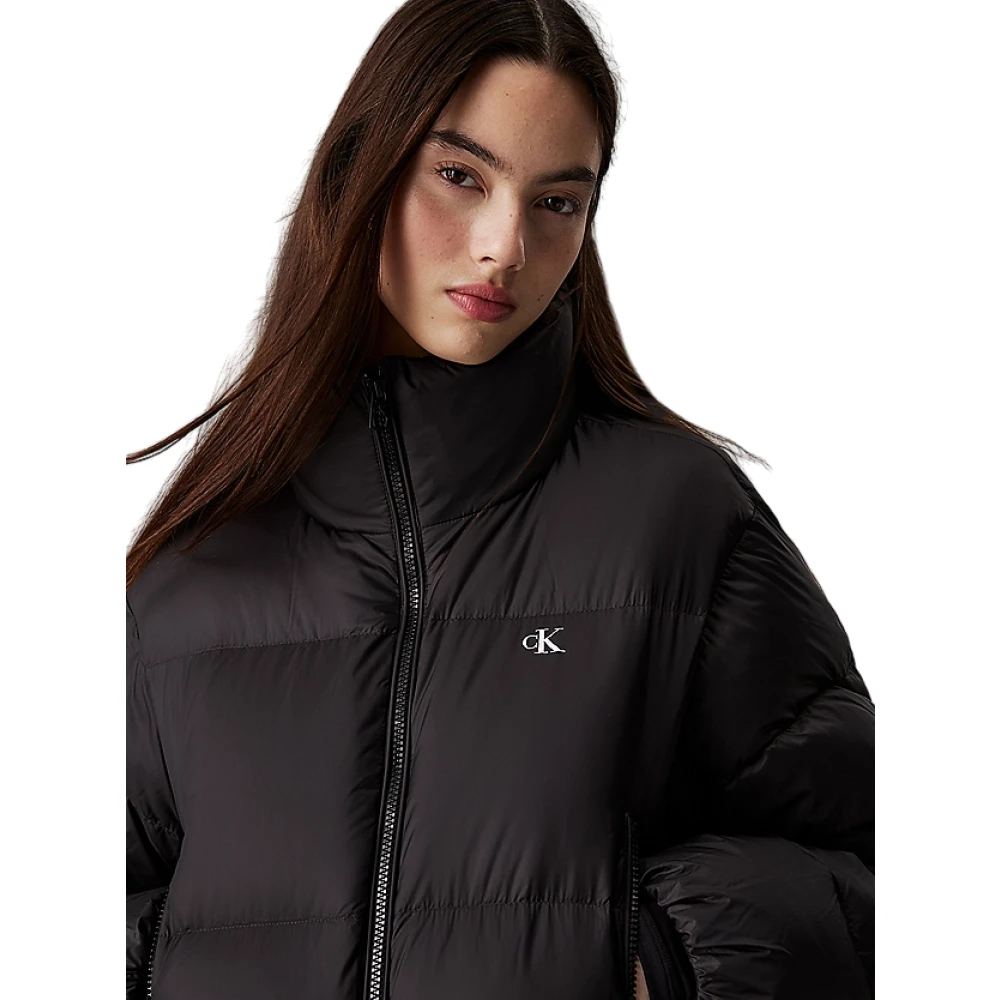 Calvin Klein Tijdloze Basis Nylonjas Zwart Black Dames