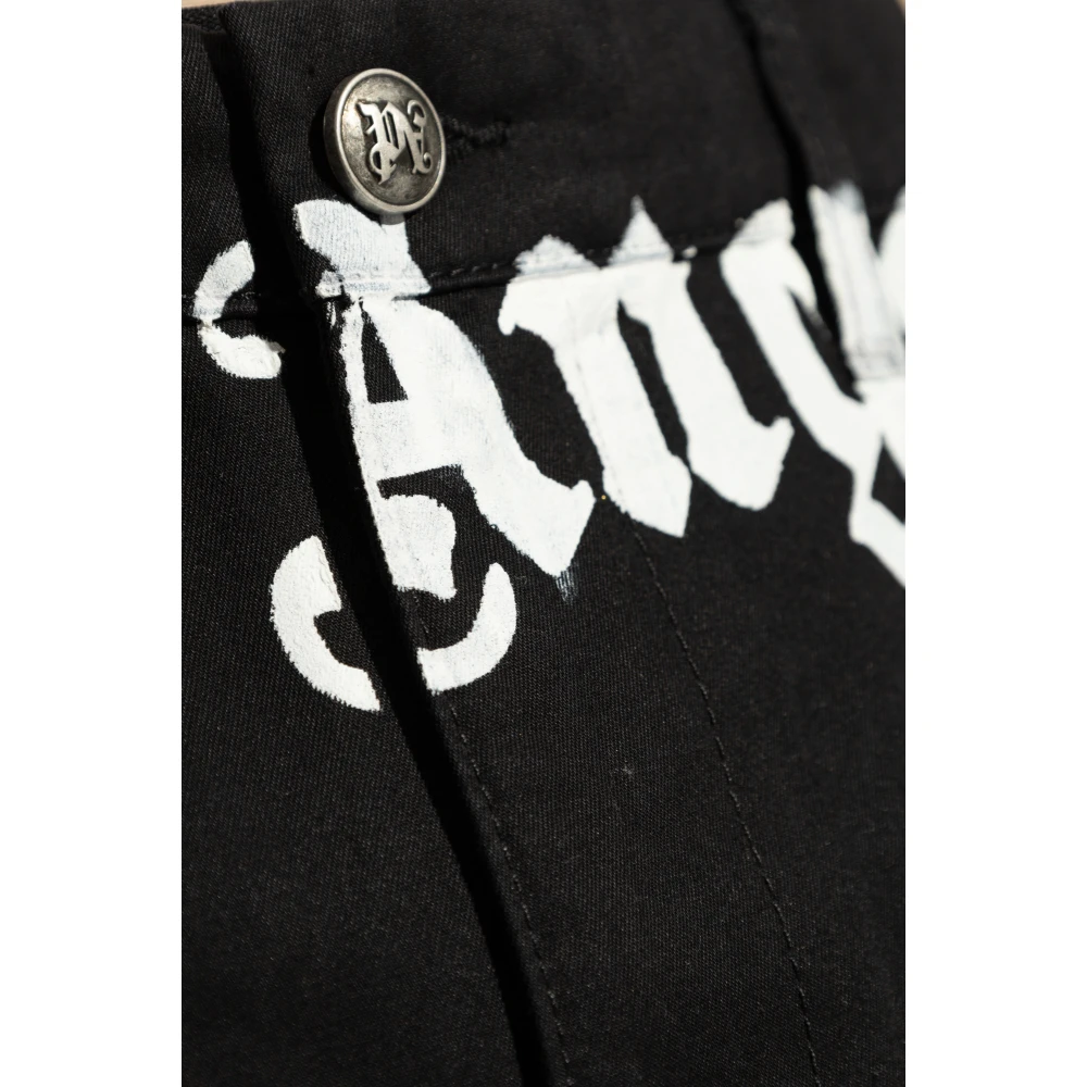 Palm Angels Wijde broek Black Heren