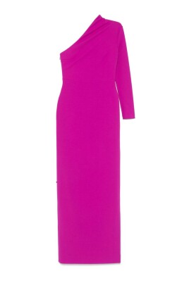 fuchsia-one-shoulder-asymmetric-dress