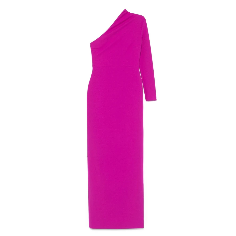 Solace London Pink Fuchsia One-Shoulder Asymmetric Dress - Female - Maxi Dresses - 2XS - Dresses