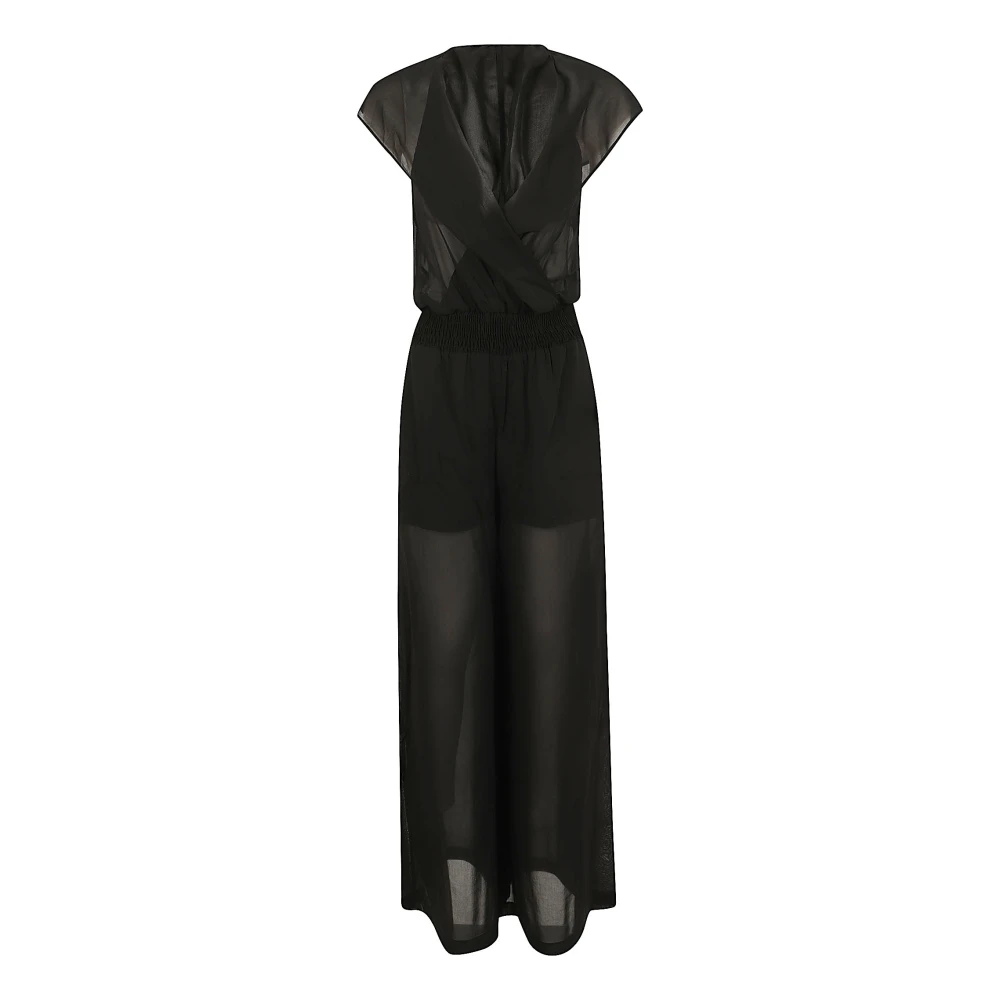 Pinko Women's Black Jumpsuits, S, Camporosso Tuta Voile Viscosa