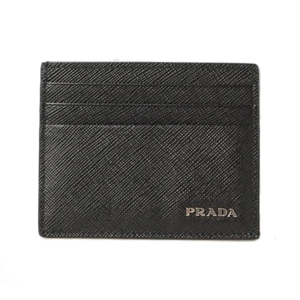 Prada Vintage Pre-owned Leather wallets Black Heren