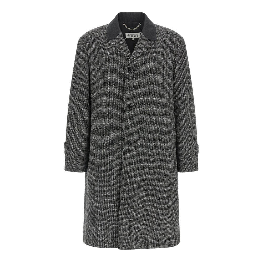 Maison Margiela Herren Grau Wollmantel