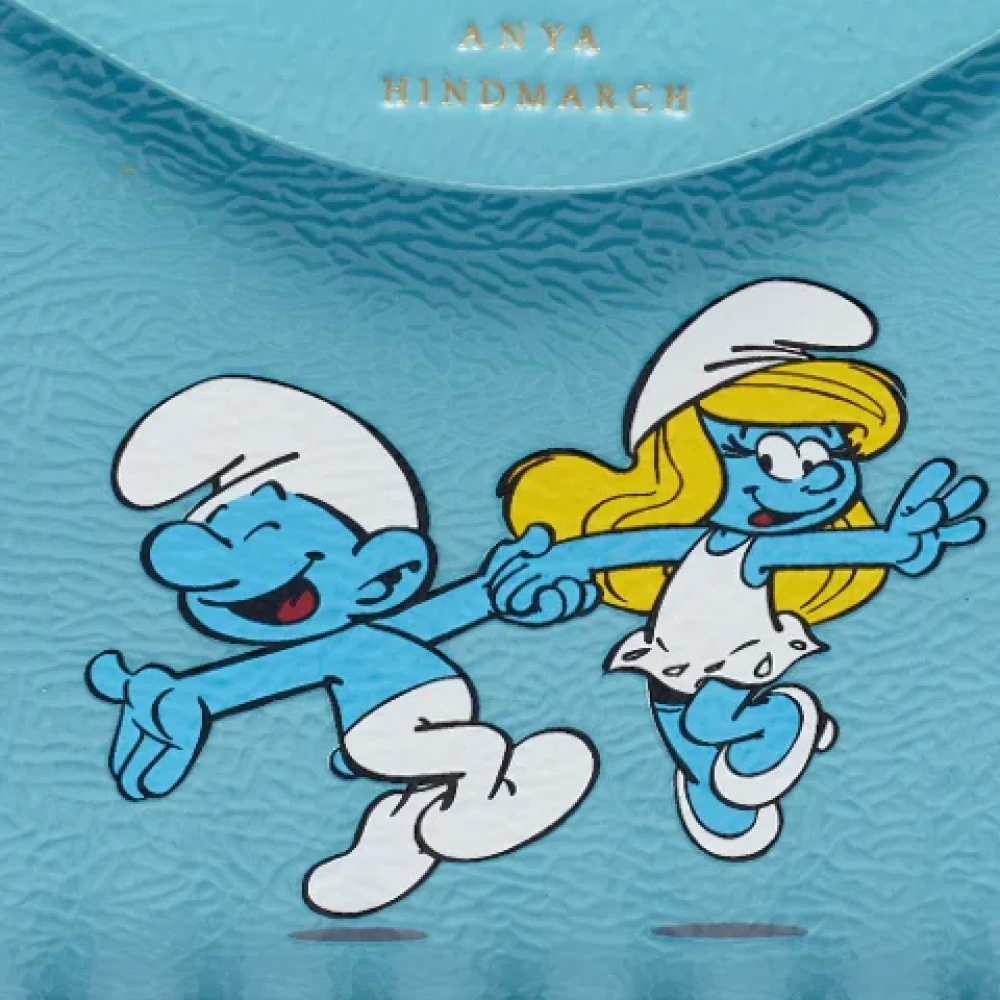 Anya Hindmarch Pre-owned Leather wallets Blue Dames