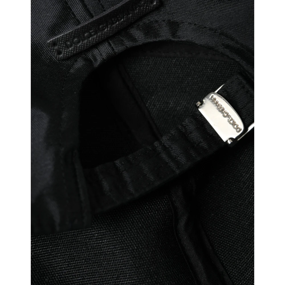 Dolce & Gabbana Zwarte Logo Baseball Cap Gemaakt in Italië Black Heren
