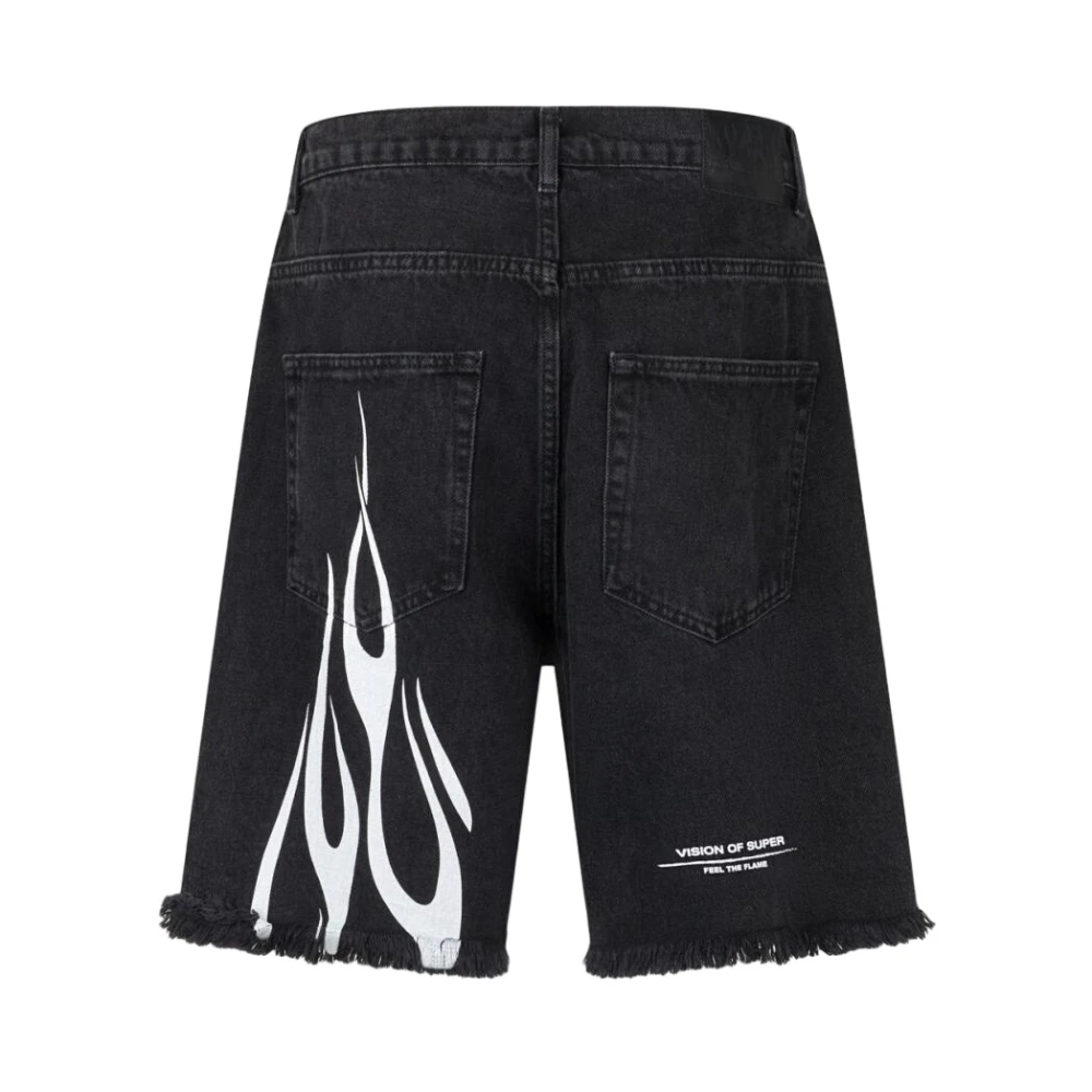Vision OF Super Katoenen Bermuda Shorts Black Heren