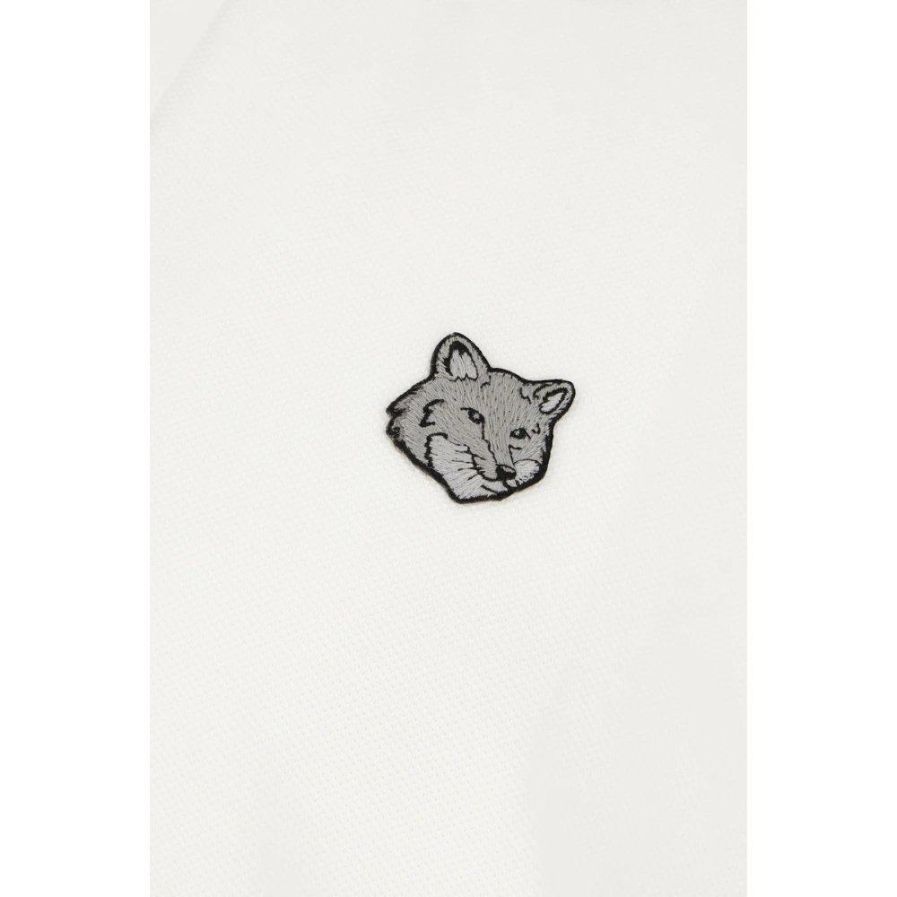 Maison Kitsuné Klassiek Poloshirt in Diverse Kleuren White Heren
