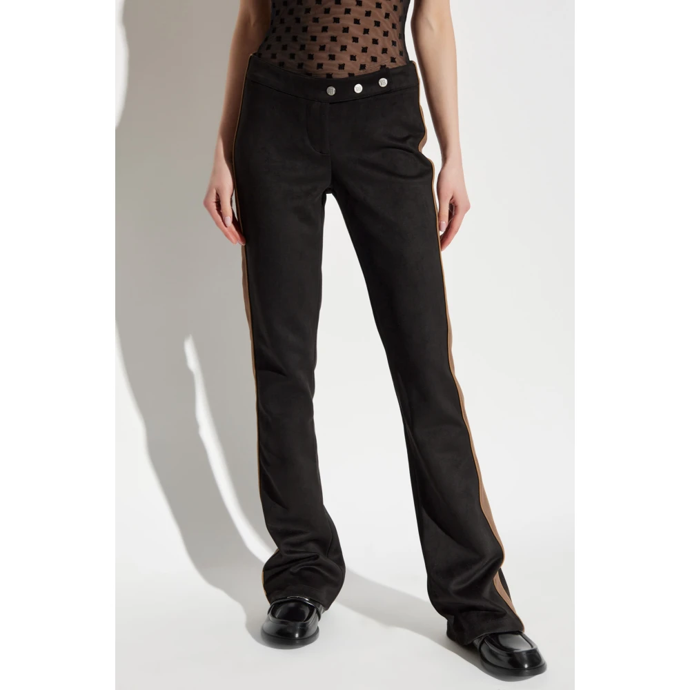 Misbhv Broek met uitlopende pijpen Black Dames