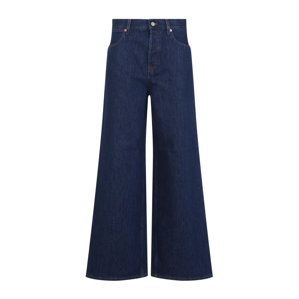 Gucci Wide Leg Denim Jeans Blue Dames