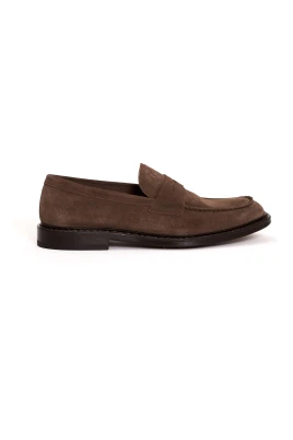 Beige Mockasin i mocka