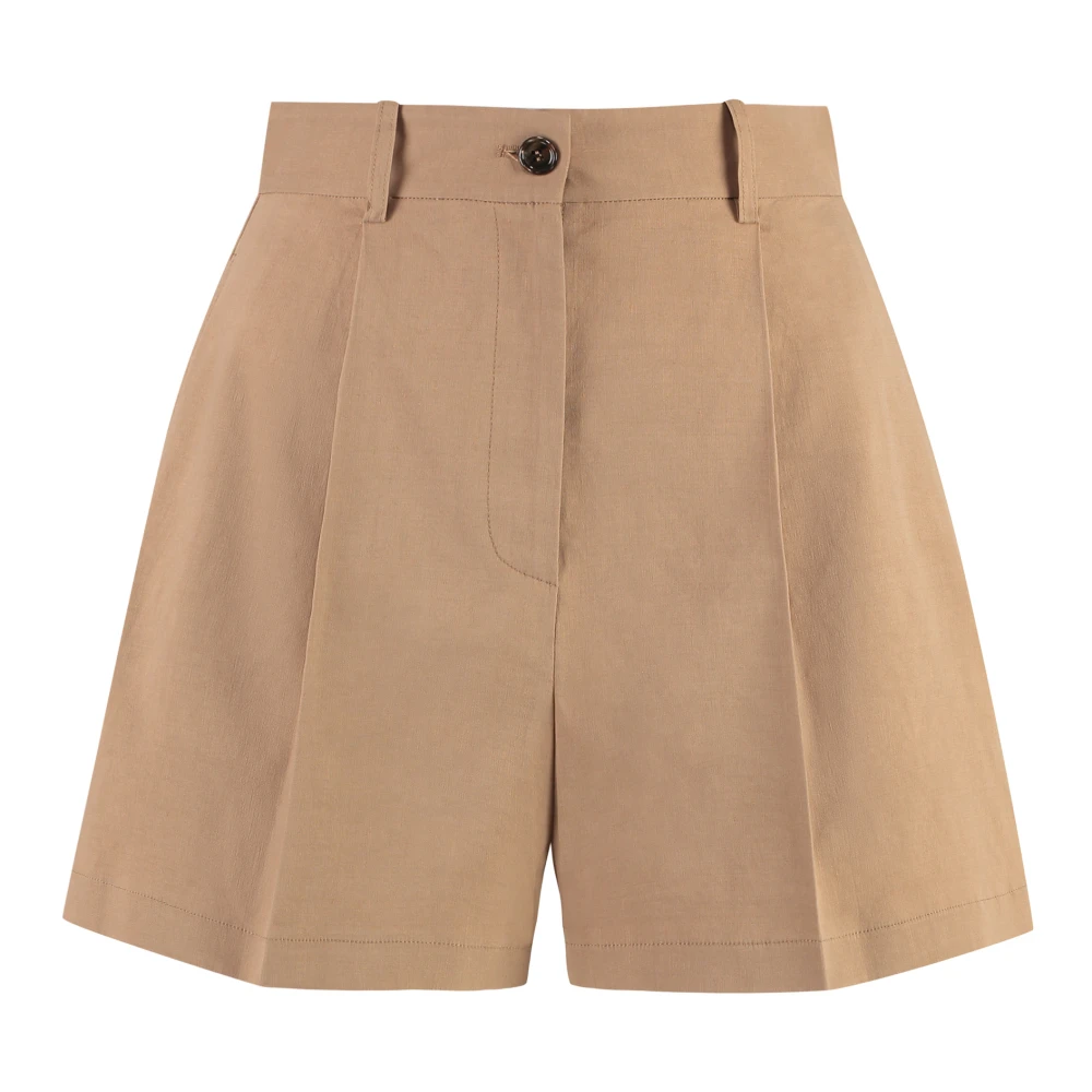 Pinko Lachende Linnen Shorts Brown Dames