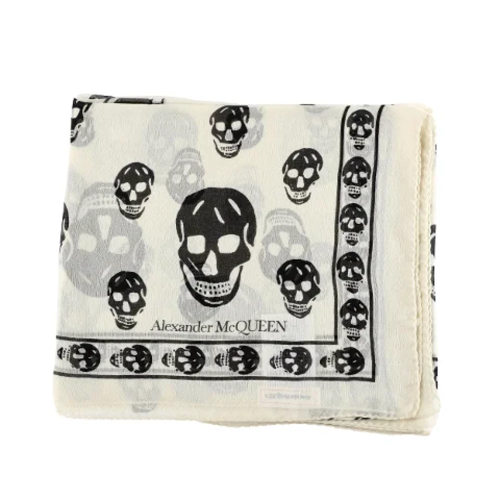 alexander mcqueen Silk scarves White Dames
