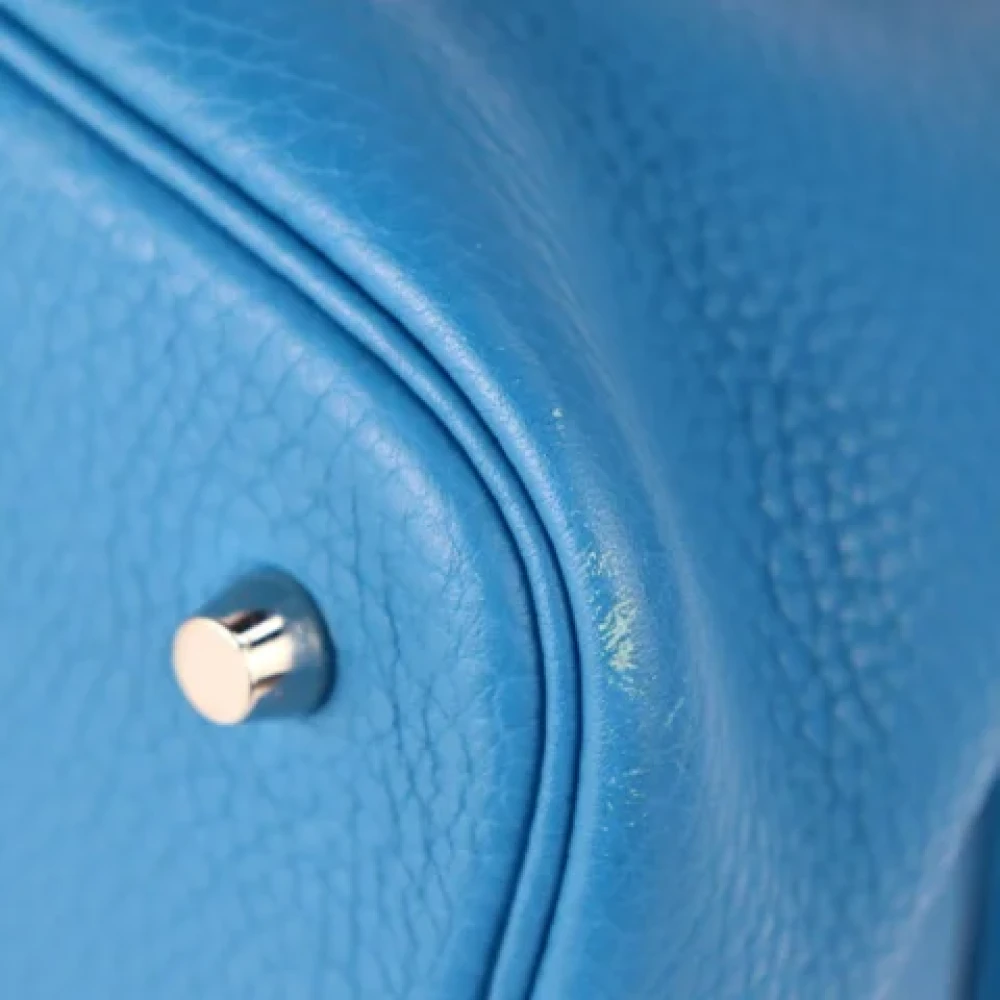 Hermès Vintage Pre-owned Leather handbags Blue Dames