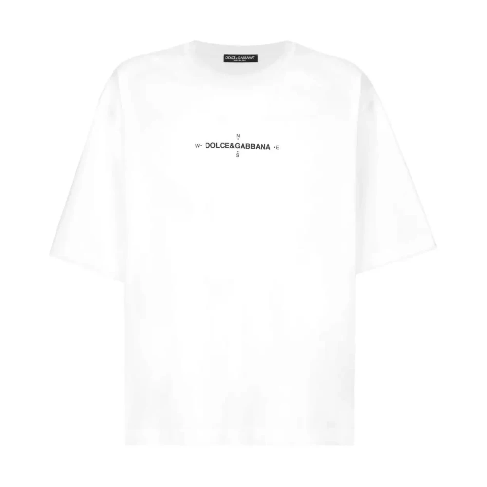 Dolce & Gabbana Optisch Wit T-Shirt White Heren