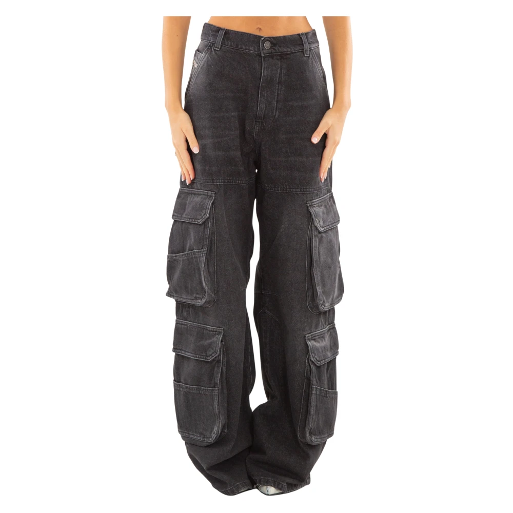 Diesel Cargo Jeans Double Style 02 Black Dames