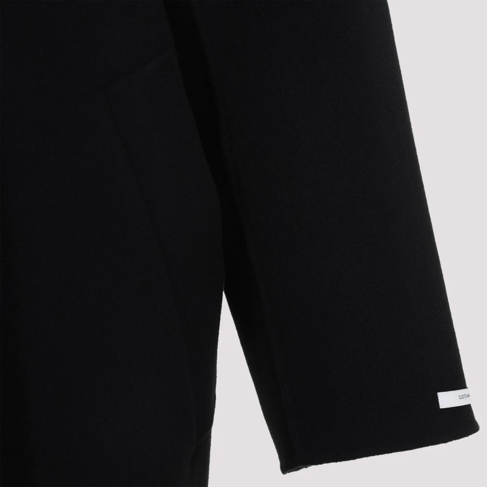 SPORTMAX Elegante Zwarte Wollen Jas Black Dames