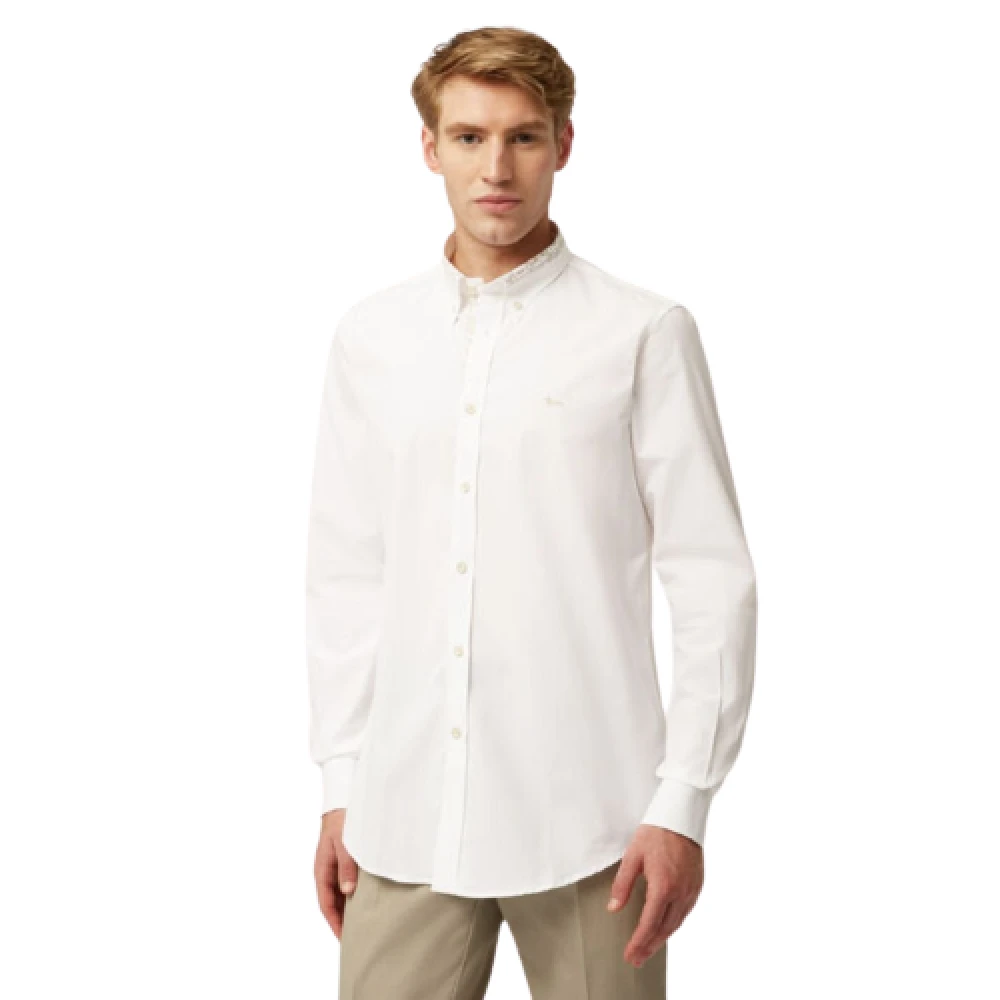 Harmont & Blaine Gedrukte Kraag Shirt voor Heren White Heren