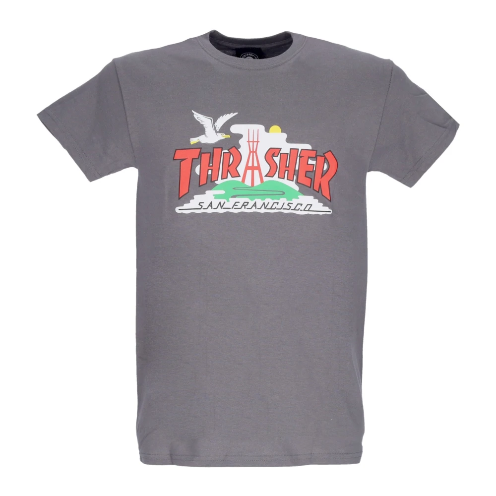 Thrasher Men's Gray City Charcoal Tee
