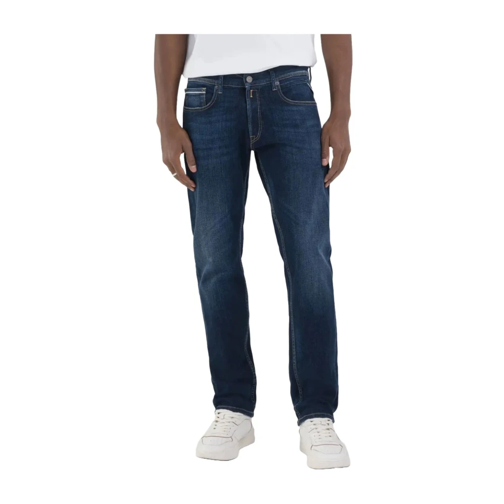 Replay Grover Straight Fit Jeans Blue Heren