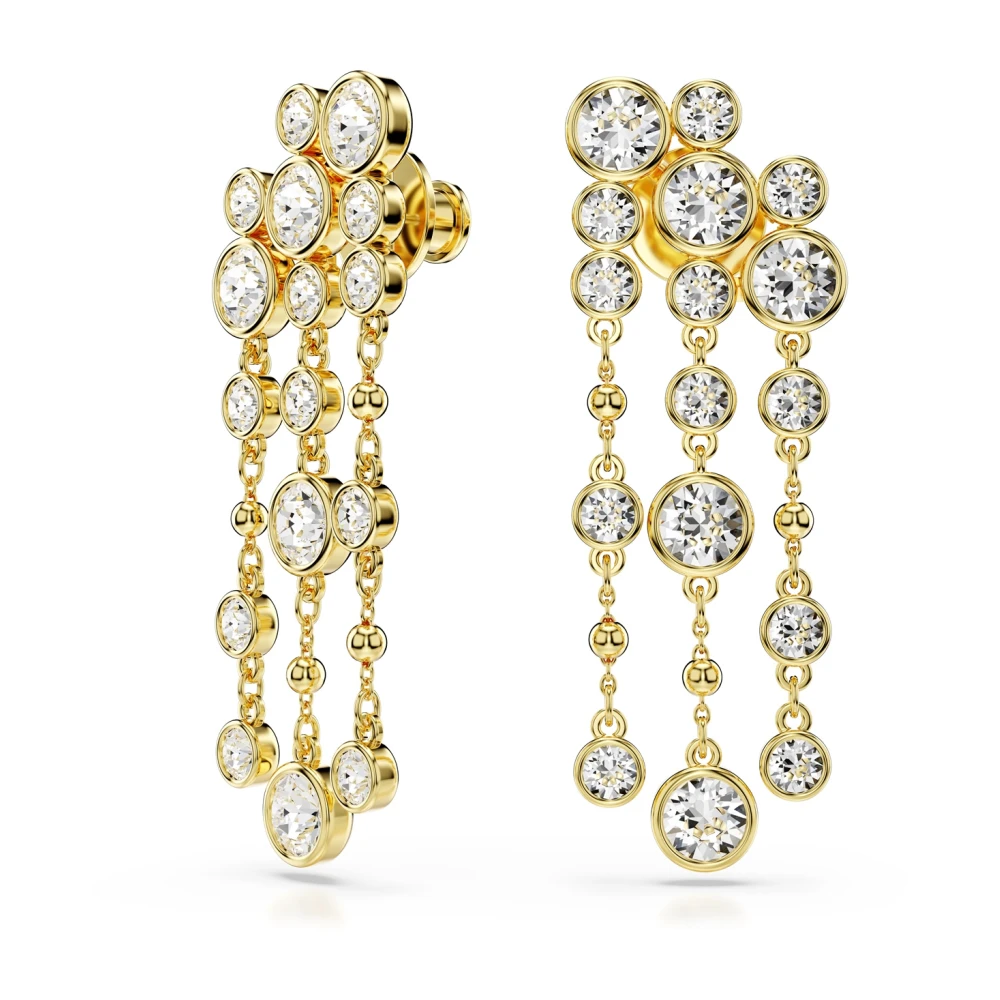 Swarovski Gold Earrings For Women - Female - Earrings - Yellow - One Size - Accessories