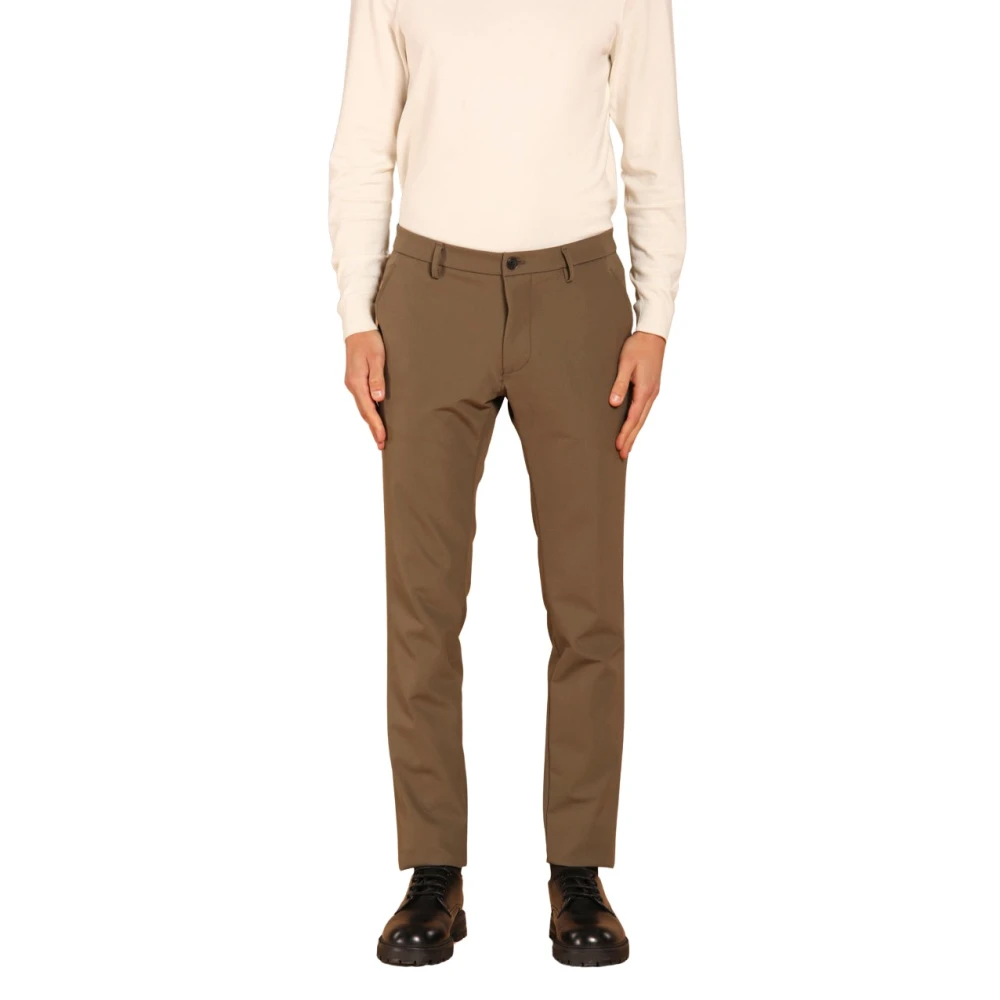 Mason's Slim Fit Beige Chino Broek Brown Heren