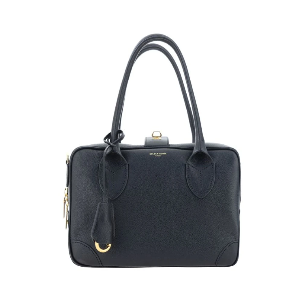 Golden Goose Vintage leren handtas met sleutelhanger Black Dames