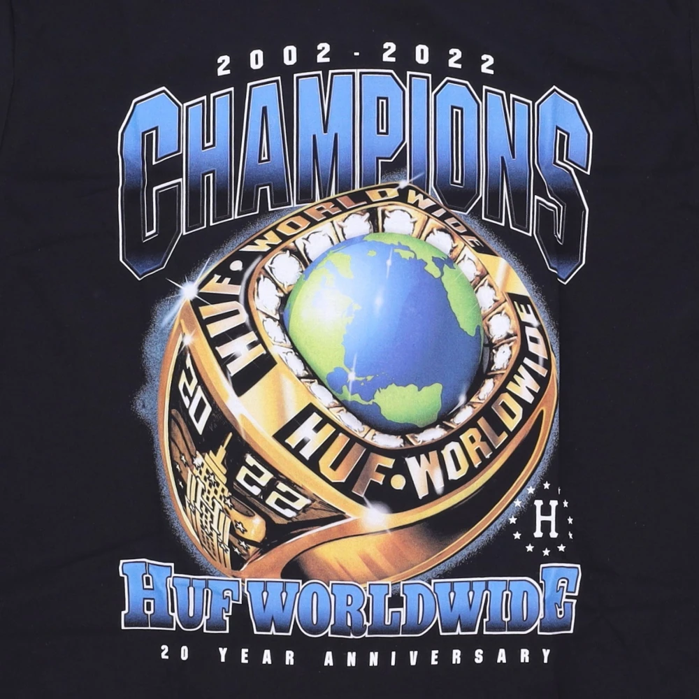 HUF Champions Tee Zwart Streetwear Black Heren