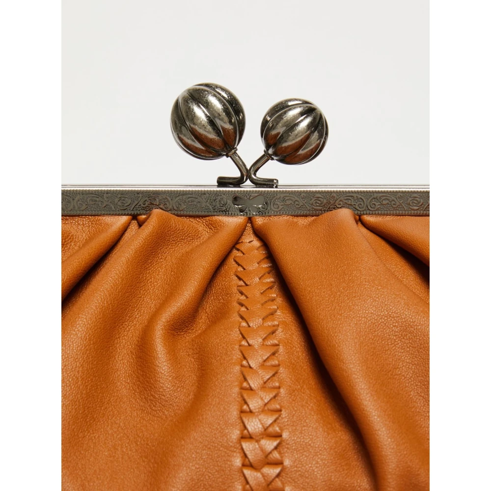 Max Mara Weekend Iconische Pasticcino Leren Tas met Franjes Brown Dames