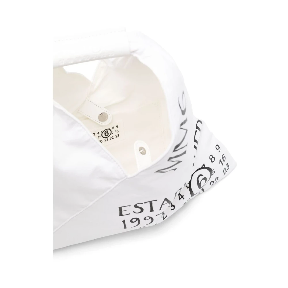 MM6 Maison Margiela Top Handle Bag met Patch Pocket White Dames