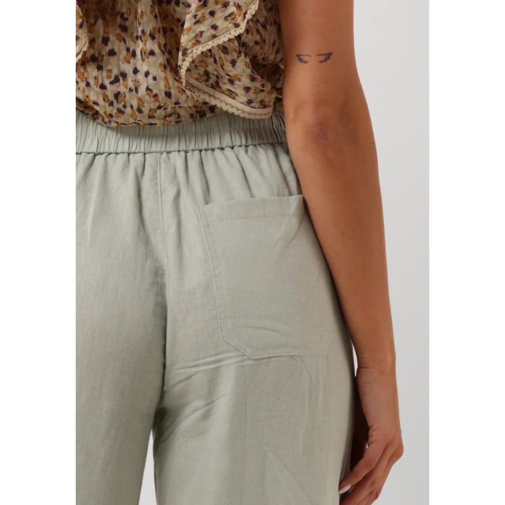 Fiveunits Wijde Groene Broek Linea Green Dames