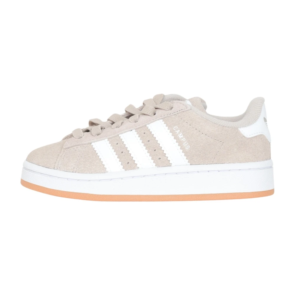 Adidas Originals Campus Sneakers Beige Barn Låg Profil Gray, Unisex