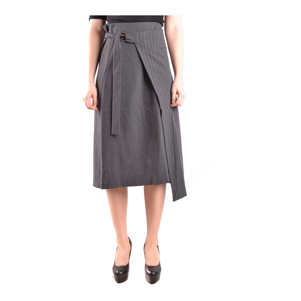 Pinko Women's Gray Midi Skirt