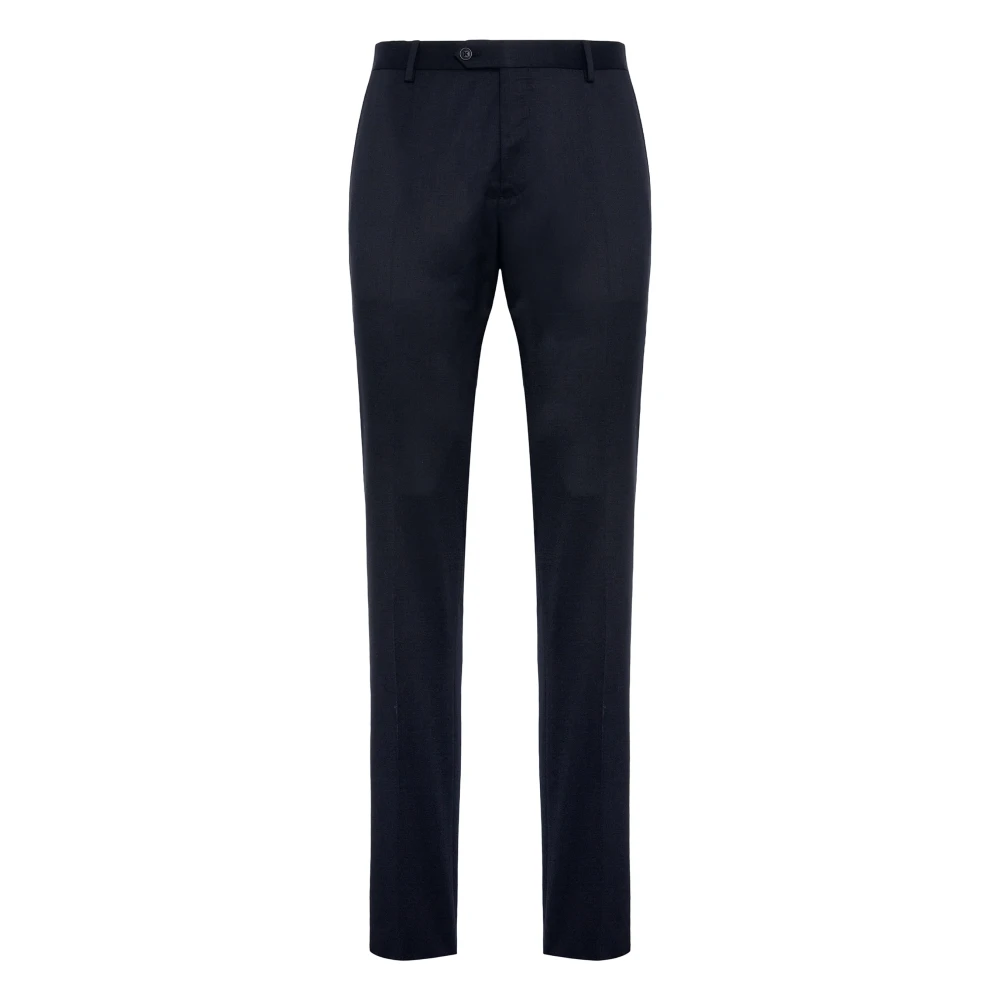 Boggi Milano Uomo Blu - Pantaloni In Maglia Di Lana Stretch - Trousers - L